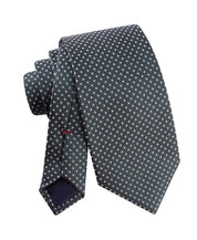 Tommy Hilfiger Mens Grant Micro Geometric Pattern Classic Neck Tie Dark Teal