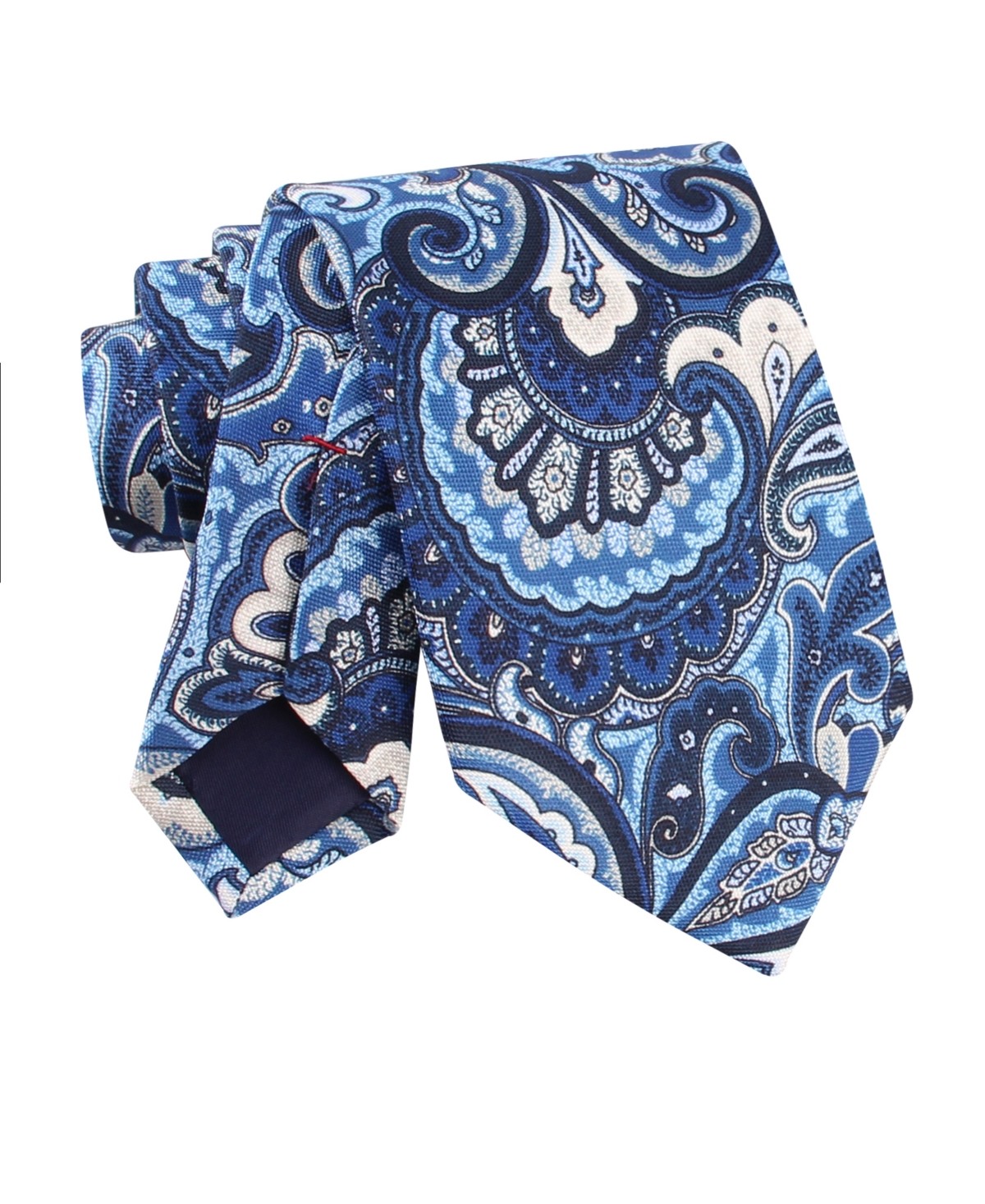 Tommy Hilfiger Mens Paisley Print Neck Tie Navy