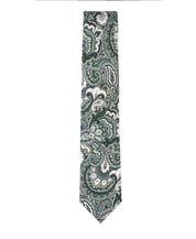 Tommy Hilfiger Mens Paisley Print Neck Tie Olive