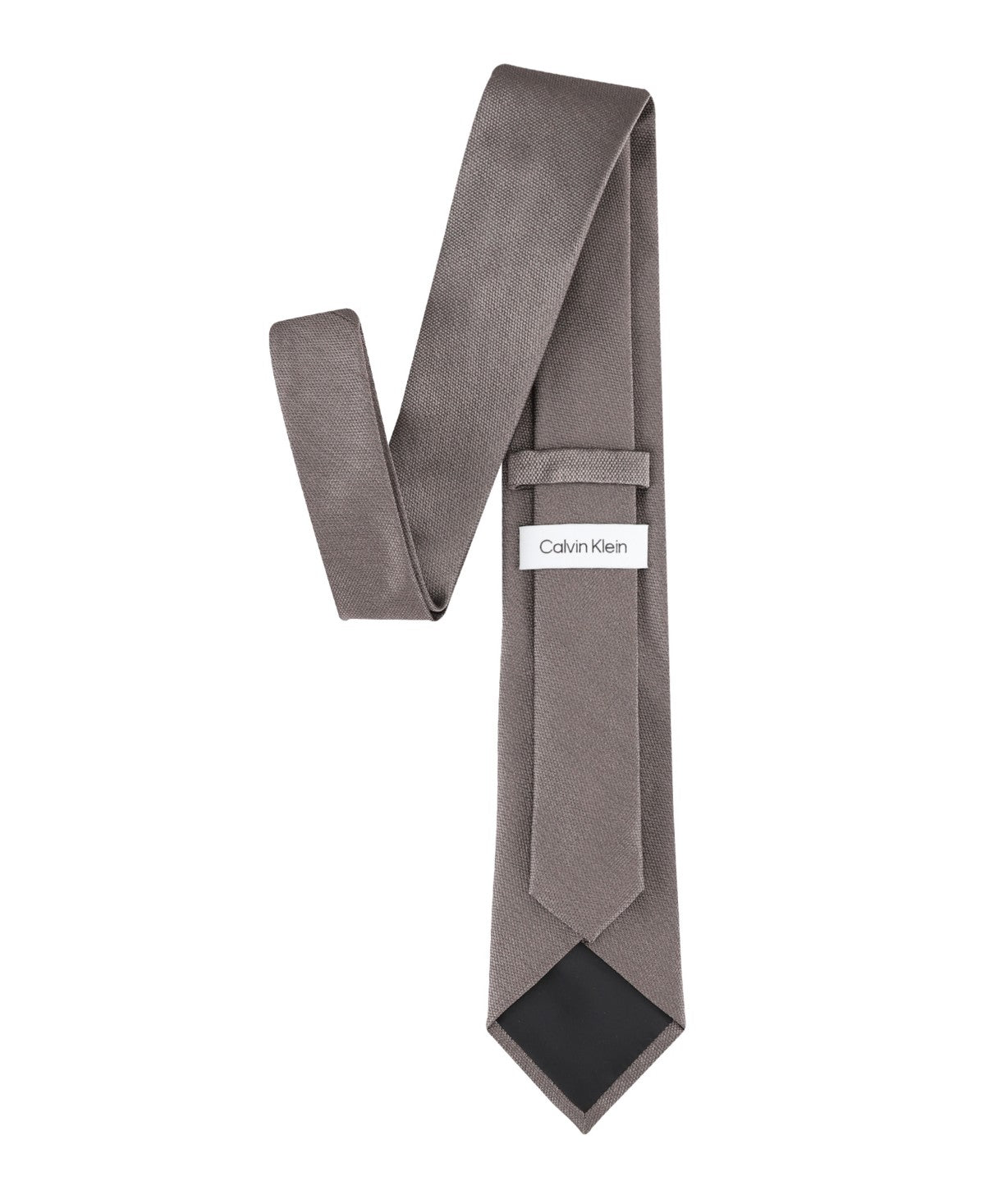 Calvin Klein Mens Silky Solid Neck Tie Gray