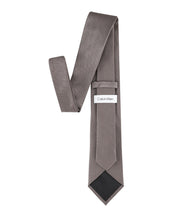 Calvin Klein Mens Silky Solid Neck Tie Gray