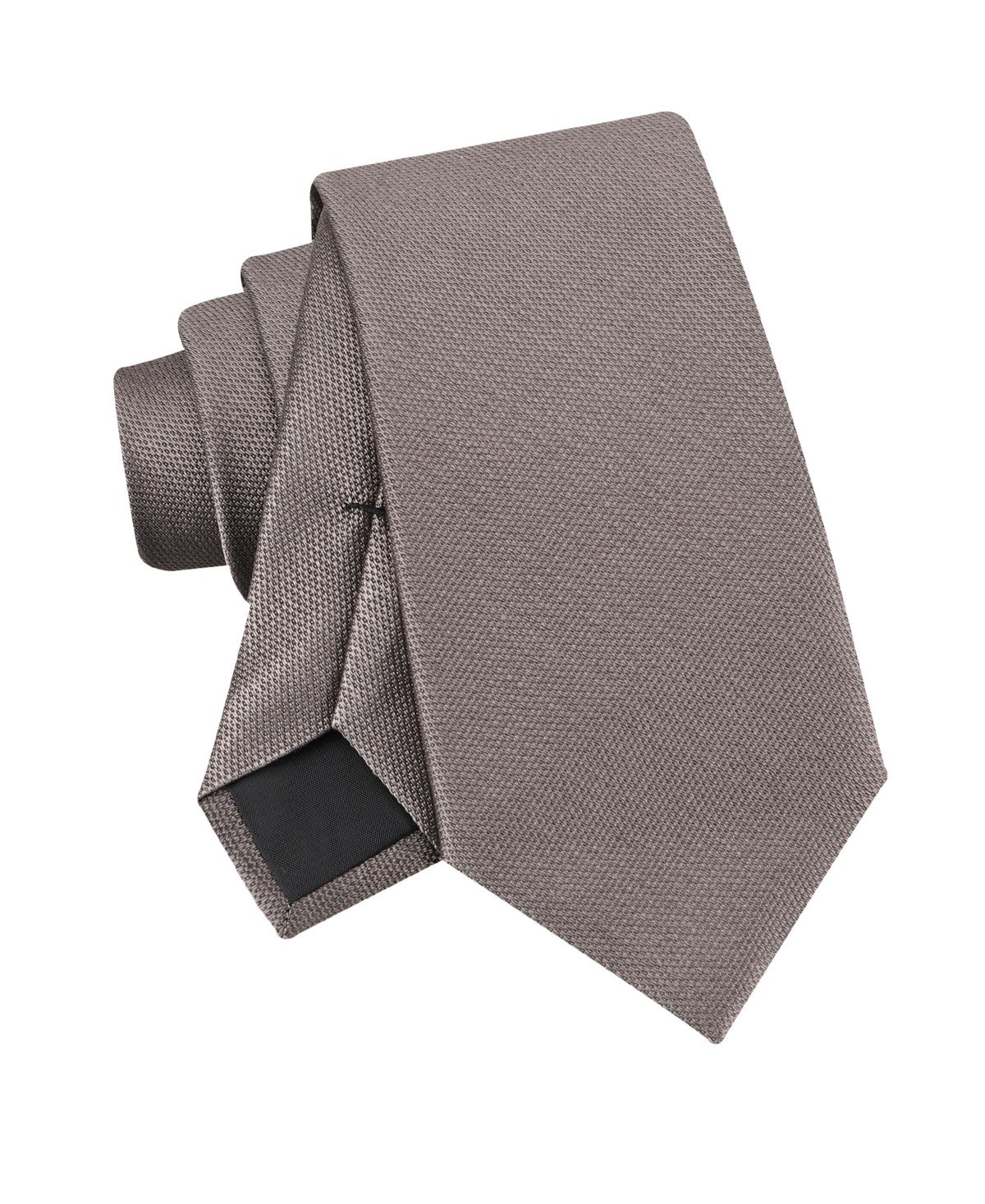 Calvin Klein Mens Silky Solid Neck Tie Gray