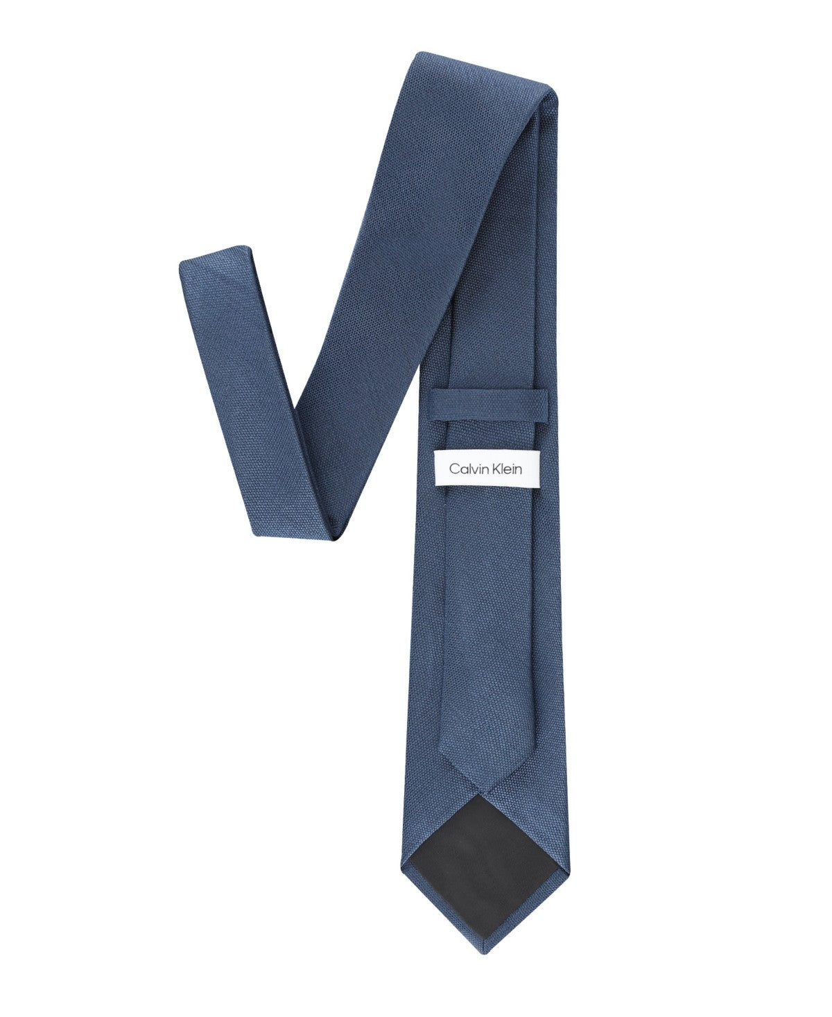 Calvin Klein Mens Silky Solid Neck Tie Slate Blue