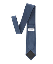 Calvin Klein Mens Silky Solid Neck Tie Slate Blue
