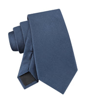 Calvin Klein Mens Silky Solid Neck Tie Slate Blue