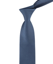 Calvin Klein Mens Silky Solid Neck Tie Slate Blue