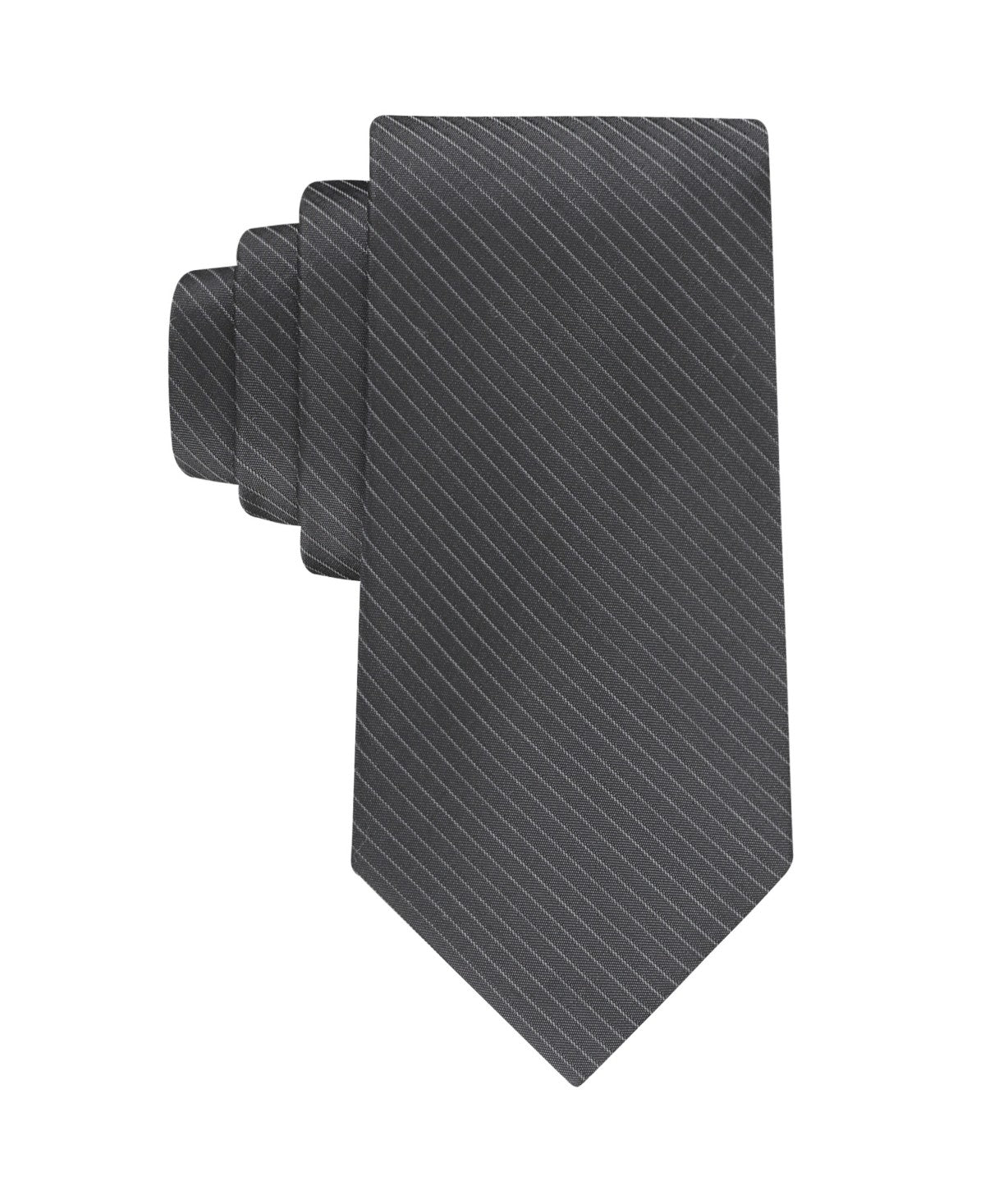 Calvin Klein Mens Kiara Pin Stripe Neck Tie DARK Gray