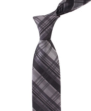 Calvin Klein Mens Luke Plaid Neck Tie Black