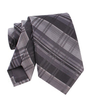 Calvin Klein Mens Luke Plaid Neck Tie Black