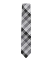 Calvin Klein Mens Maddox Grid Neck Tie GREY/Black