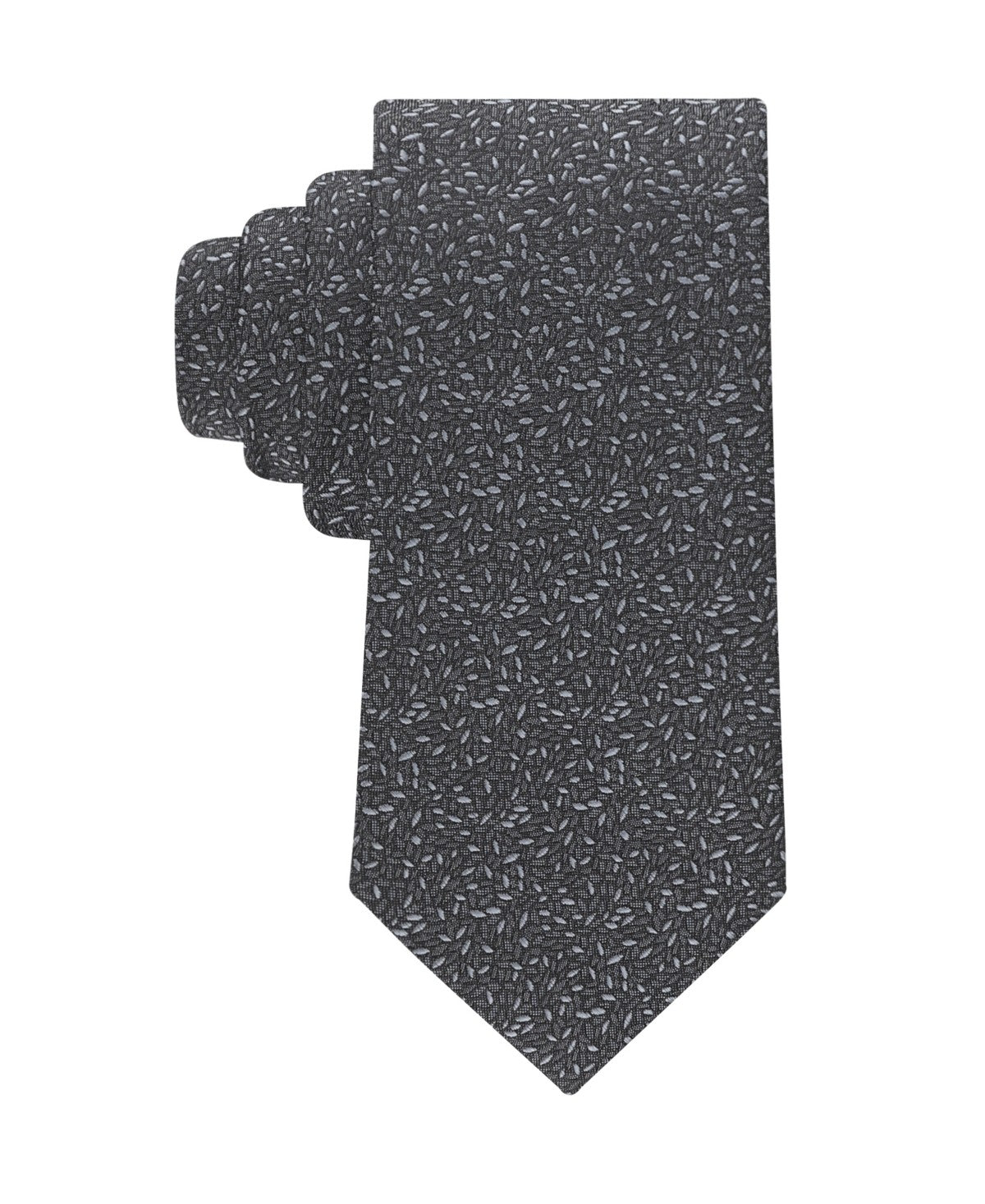 Calvin Klein Mens Madison Botanical Neck Tie Charcoal