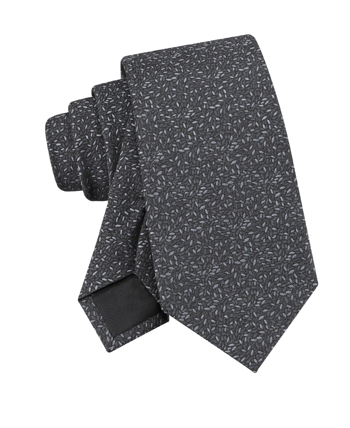 Calvin Klein Mens Madison Botanical Neck Tie Charcoal