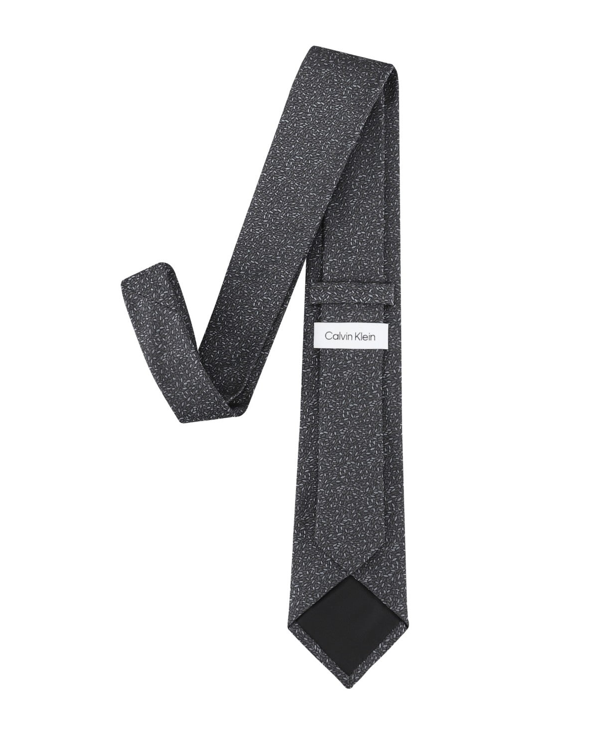 Calvin Klein Mens Madison Botanical Neck Tie Charcoal