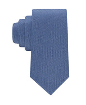 Tommy Hilfiger Mens Hazel Herringbone Solid Neck Tie Blue