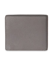 Cole Haan Mens RFID Two-Tone Pebbled Leather Slimfold Wallet Gray
