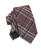 Calvin Klein Mens Theodore Plaid Pattern Neck Tie Dark Red
