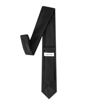 Calvin Klein Mens Emerson Lurex Solid Neck Tie Black