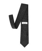 Calvin Klein Mens Jean Floral Pattern Neck Tie Black