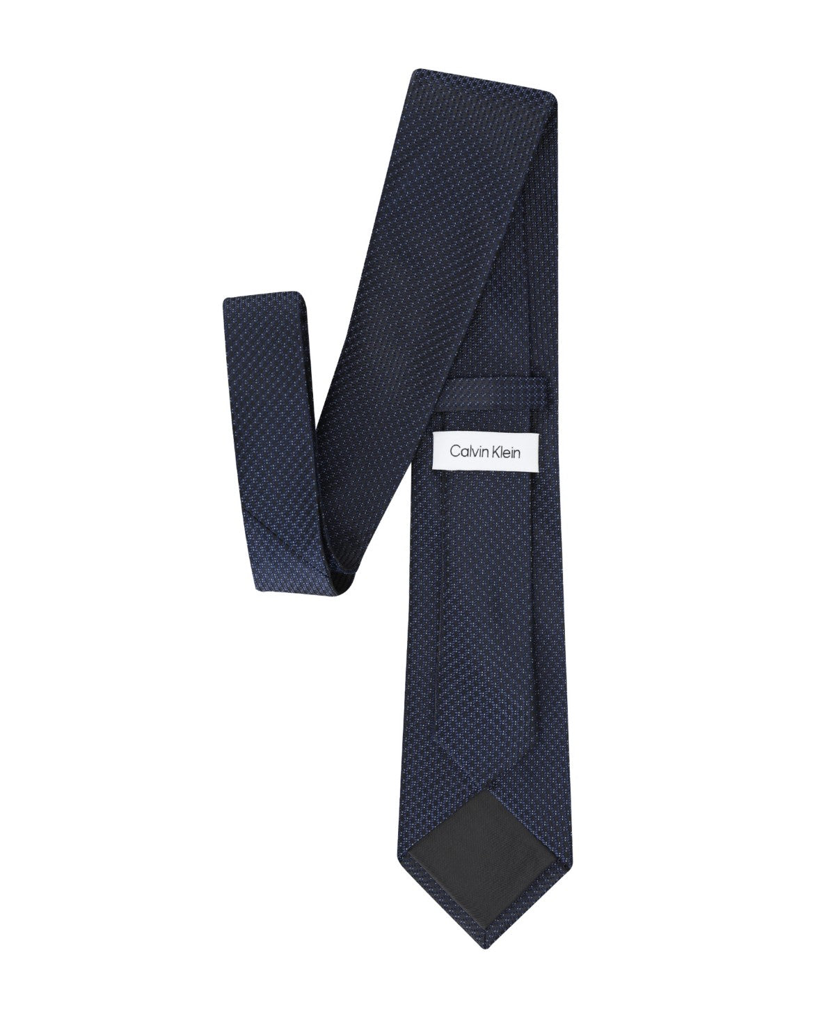 Calvin Klein Mens Bradford Micro Solid Neck Tie Navy