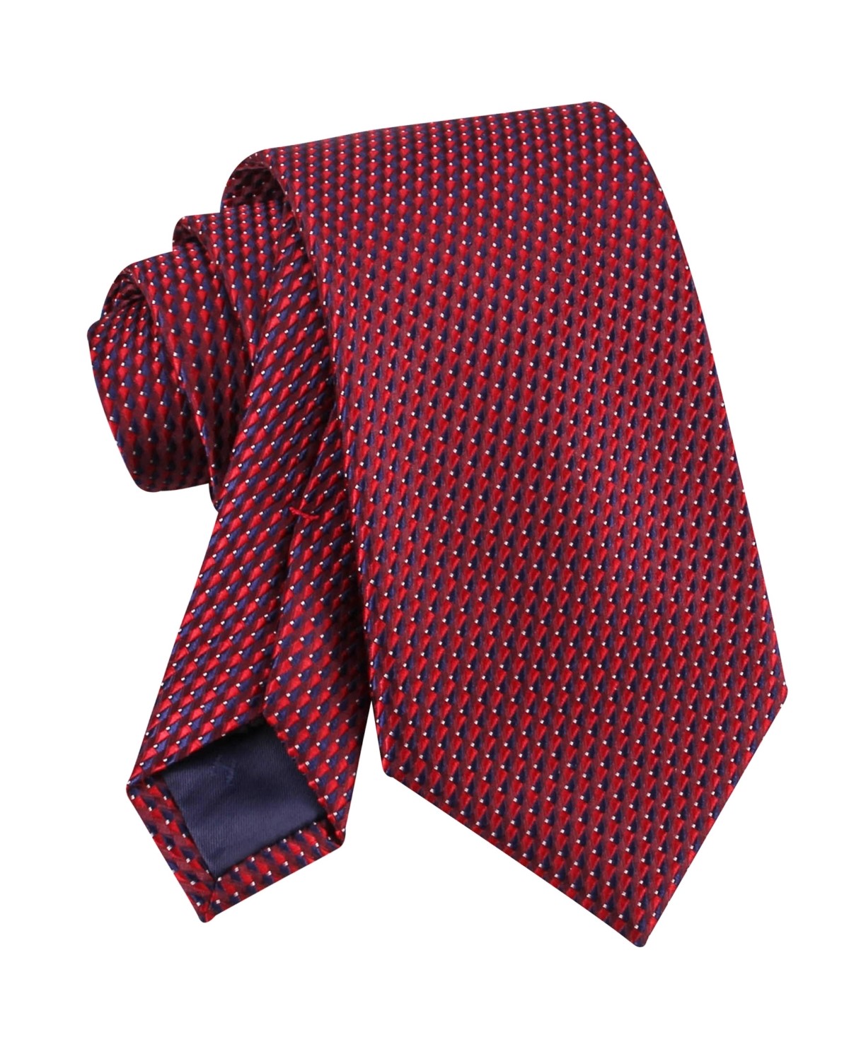 Tommy Hilfiger Mens Billie Geo Classic Neck Tie Red