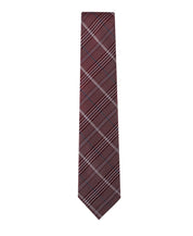 Tommy Hilfiger Mens Jeffrey Plaid Neck Tie Dark Red