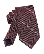 Tommy Hilfiger Mens Jeffrey Plaid Neck Tie Dark Red