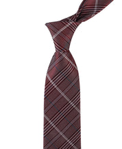 Tommy Hilfiger Mens Jeffrey Plaid Neck Tie Dark Red