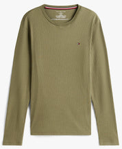 Tommy Hilfiger Mens Thermal Long Sleeve Pajama Shirt Olive Large