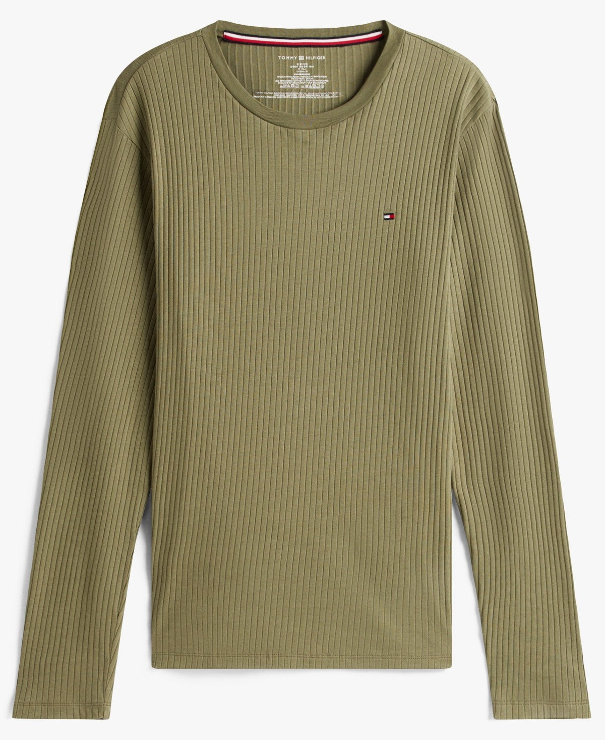 Tommy Hilfiger Mens Thermal Long Sleeve Pajama Shirt Olive XL