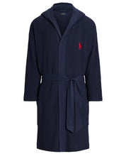 Polo Ralph Lauren Mens Thermal Hooded Robe Navy Small / Medium
