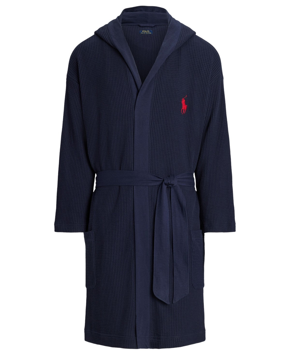 Polo Ralph Lauren Mens Thermal Hooded Robe Navy Large / XL