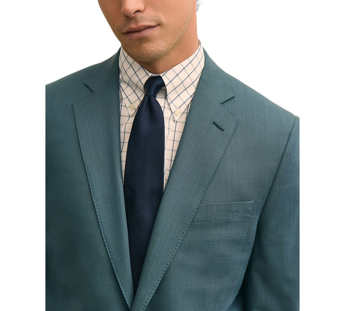 Brooks Brothers Mens Regular fit Suit Jacket Blazer 52 R Turquoise Blue Solid