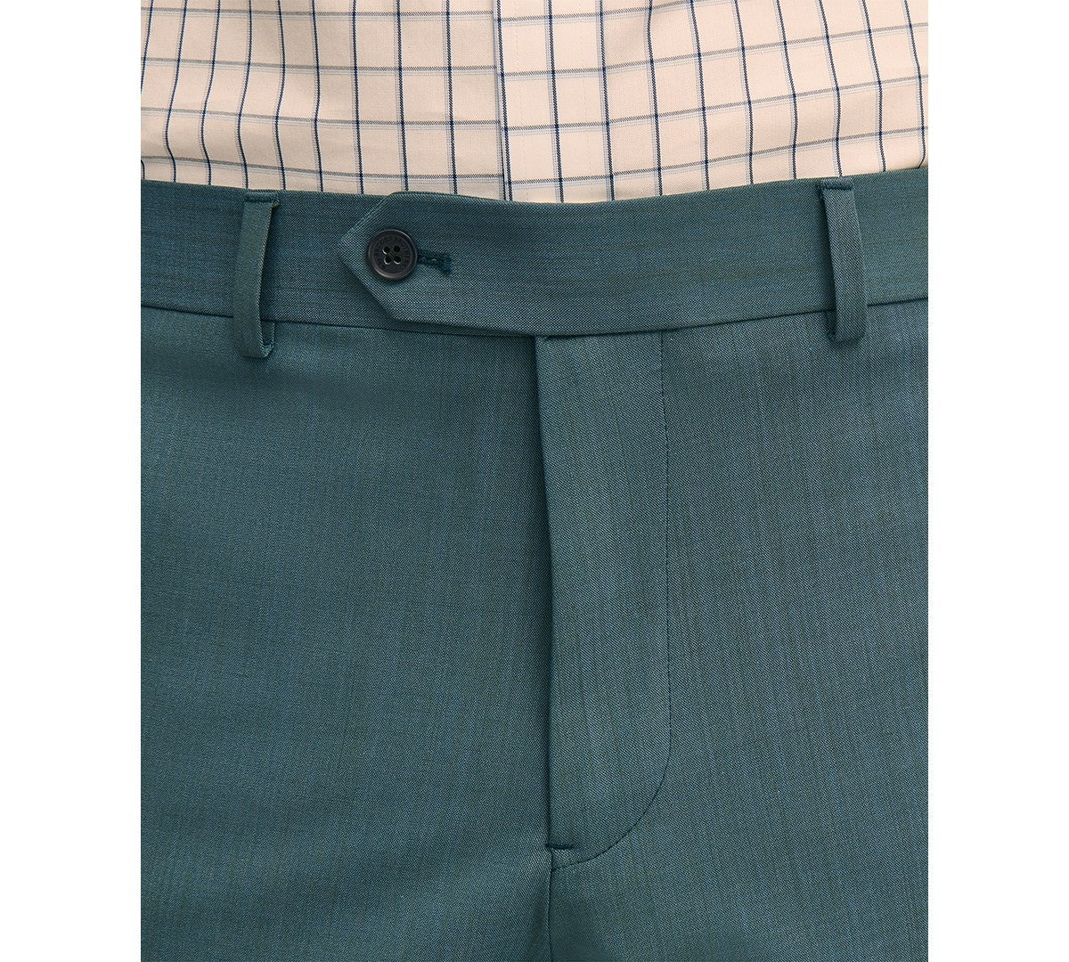 Brooks Brothers Mens Classic fit Wool Cotton Dress Pants 38 / 32 Blue Turquoise
