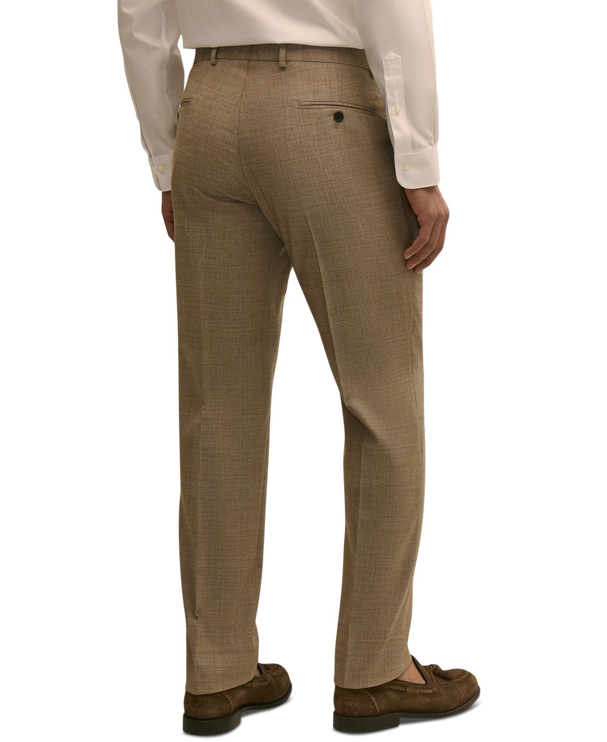 Brooks Brothers Mens Regular fit Wool Dress Pants 34 / 34 Brown Plaid