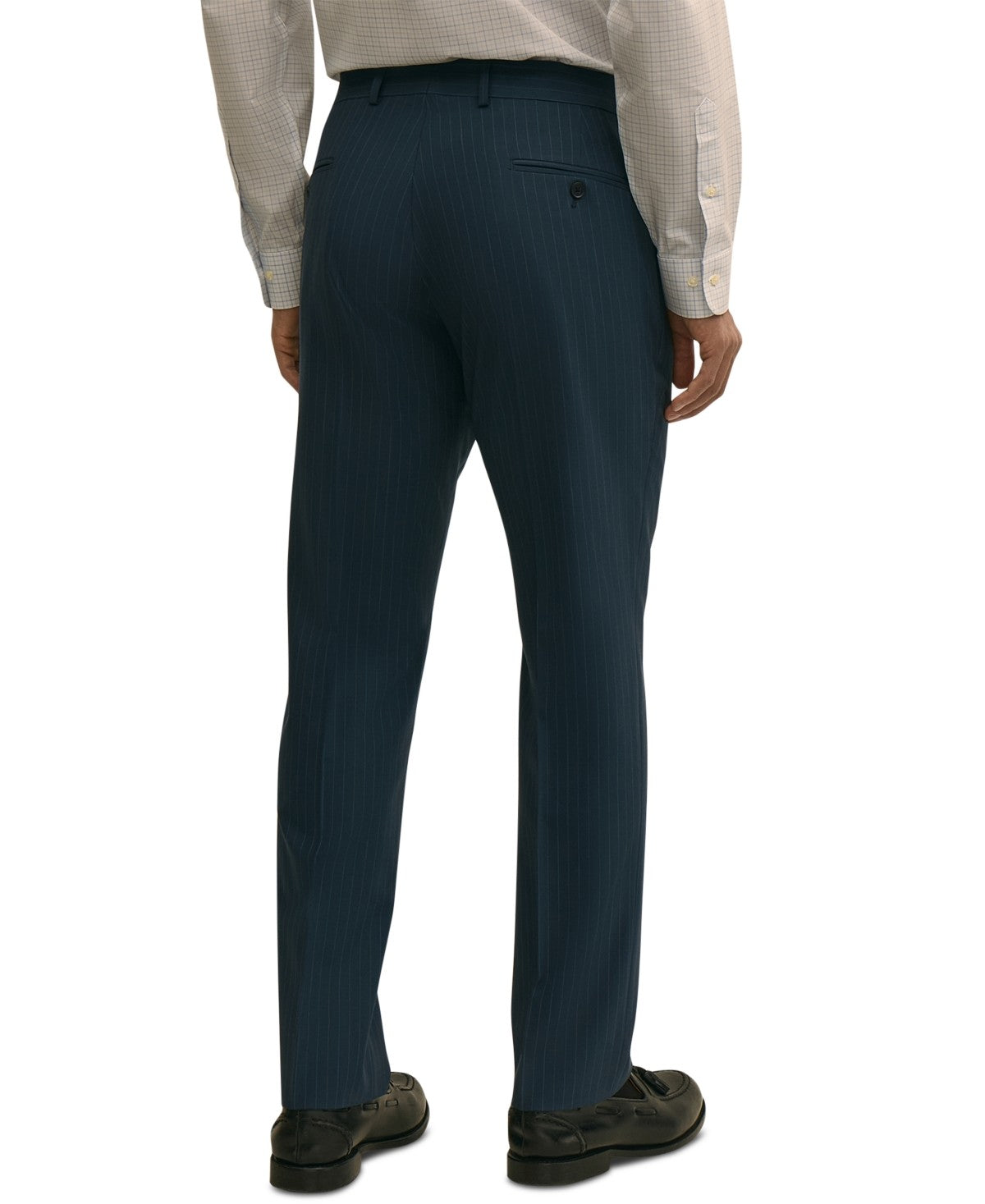 Brooks Brothers Mens Classic fit Wool Dress Pants 34 / 34 Blue Striped