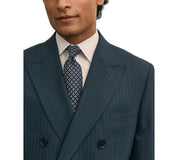 B by Brooks Brothers Men's Pinstripe Double-Breasted Suit Jacket 38 R Navy