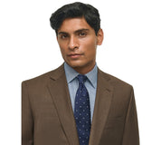 Brooks Brothers Mens Classic fit Sport Coat Blazer 46 R Brown Solid Stretch
