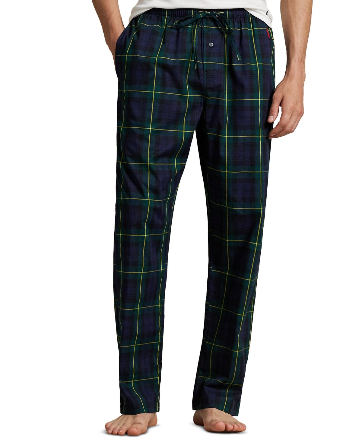 Polo Ralph Lauren Mens Plaid Pajama Pants Classic blue plaid Small
