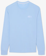 Lacoste Mens Thermal Long Sleeve Crewneck T-Shirt Sky Blue Large