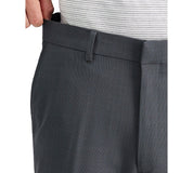 Haggar Mens  fit Dress Pants 44 / 32 Gray Solid