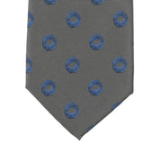 Alfani Mens Lunar Dot Pattern Neck Tie Gray