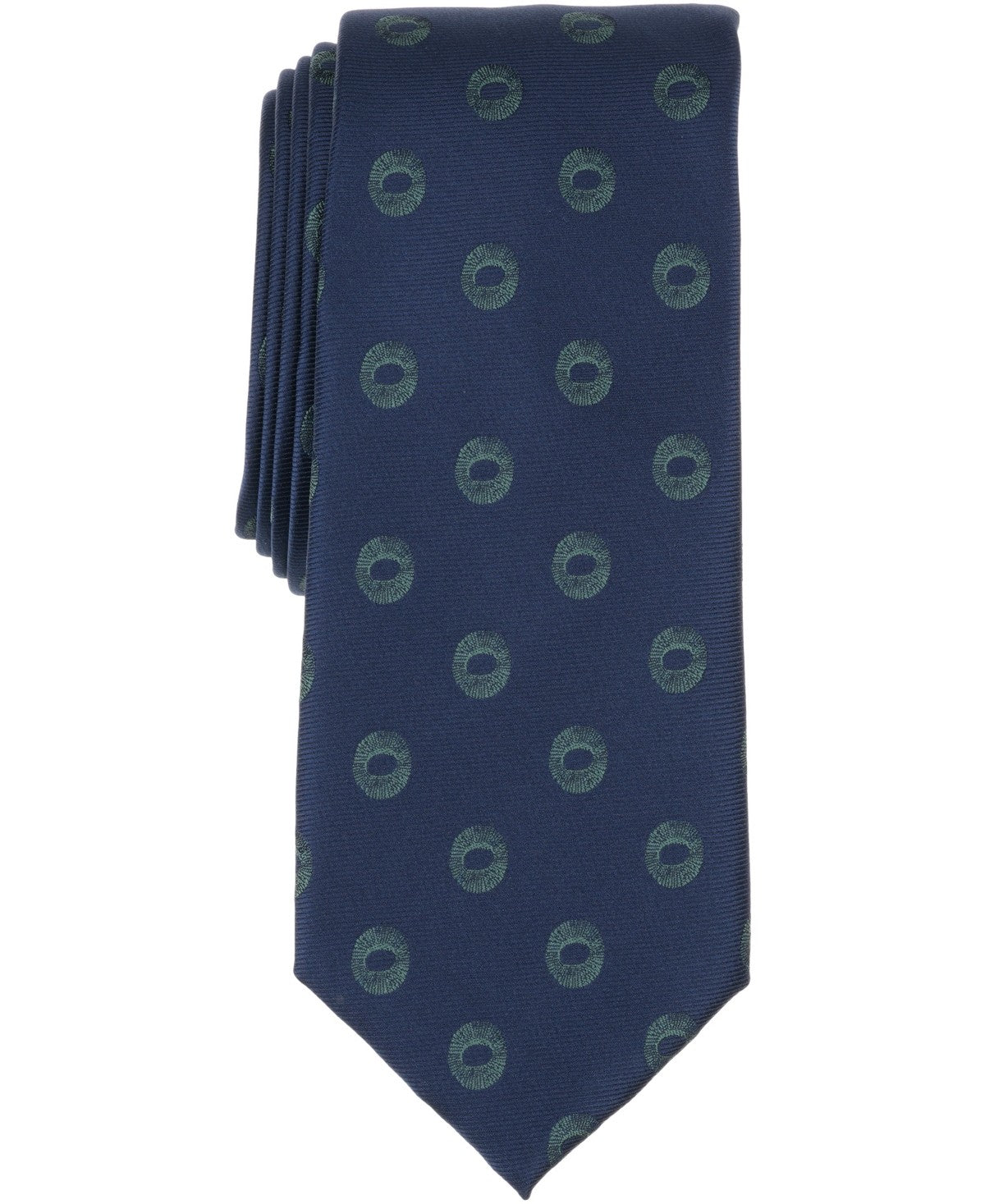 Alfani Mens Lunar Dot Pattern Neck Tie Navy
