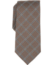 Michael Kors Mens Yarrow Grid Classic Neck Tie Camel