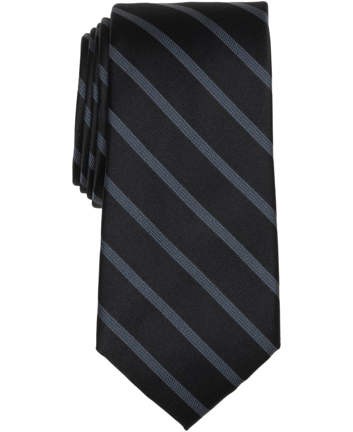 Michael Kors Mens Dakota Stripe Classic Neck Tie Black/Blue