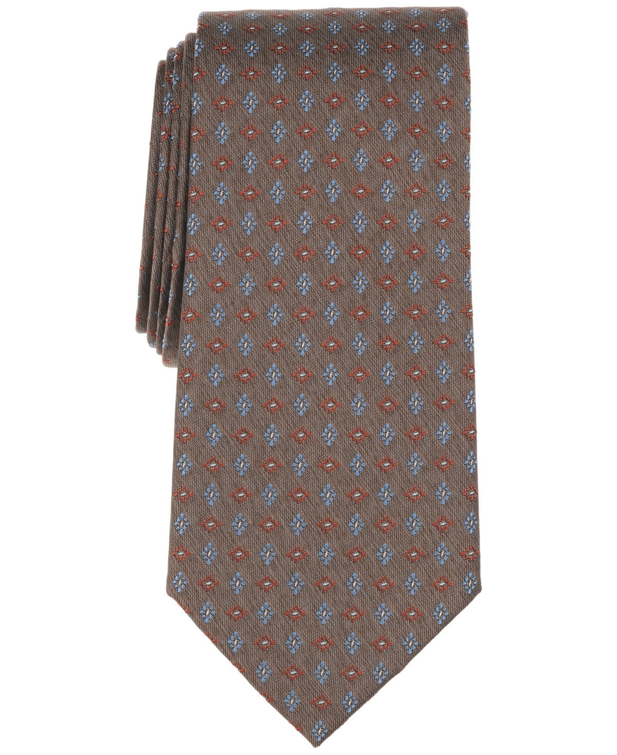 Michael Kors Mens Pindot Neat Pattern Neck Tie Brown