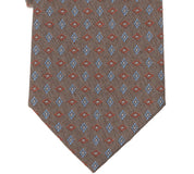 Michael Kors Mens Pindot Neat Pattern Neck Tie Brown