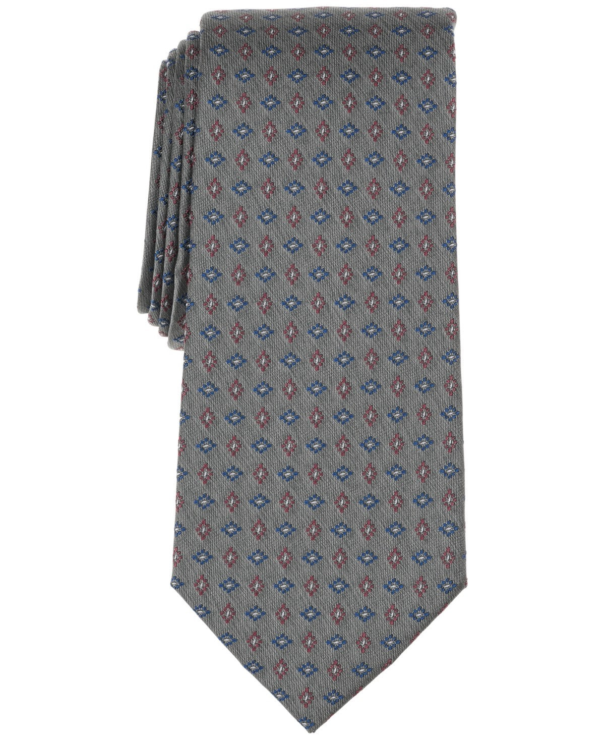 Michael Kors Mens Pindot Neat Pattern Neck Tie Charcoal