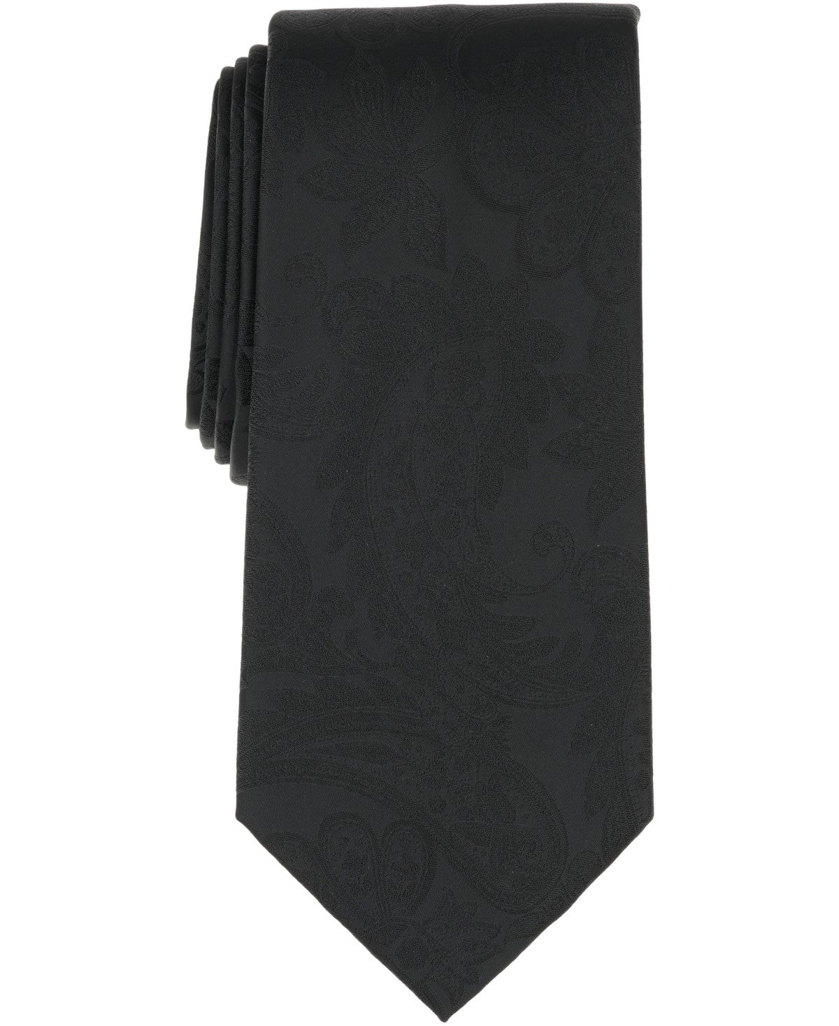 Michael Kors Mens Quigley Paisley Pattern Neck Tie Black