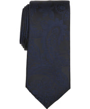 Michael Kors Mens Quigley Paisley Pattern Neck Tie Dark Navy