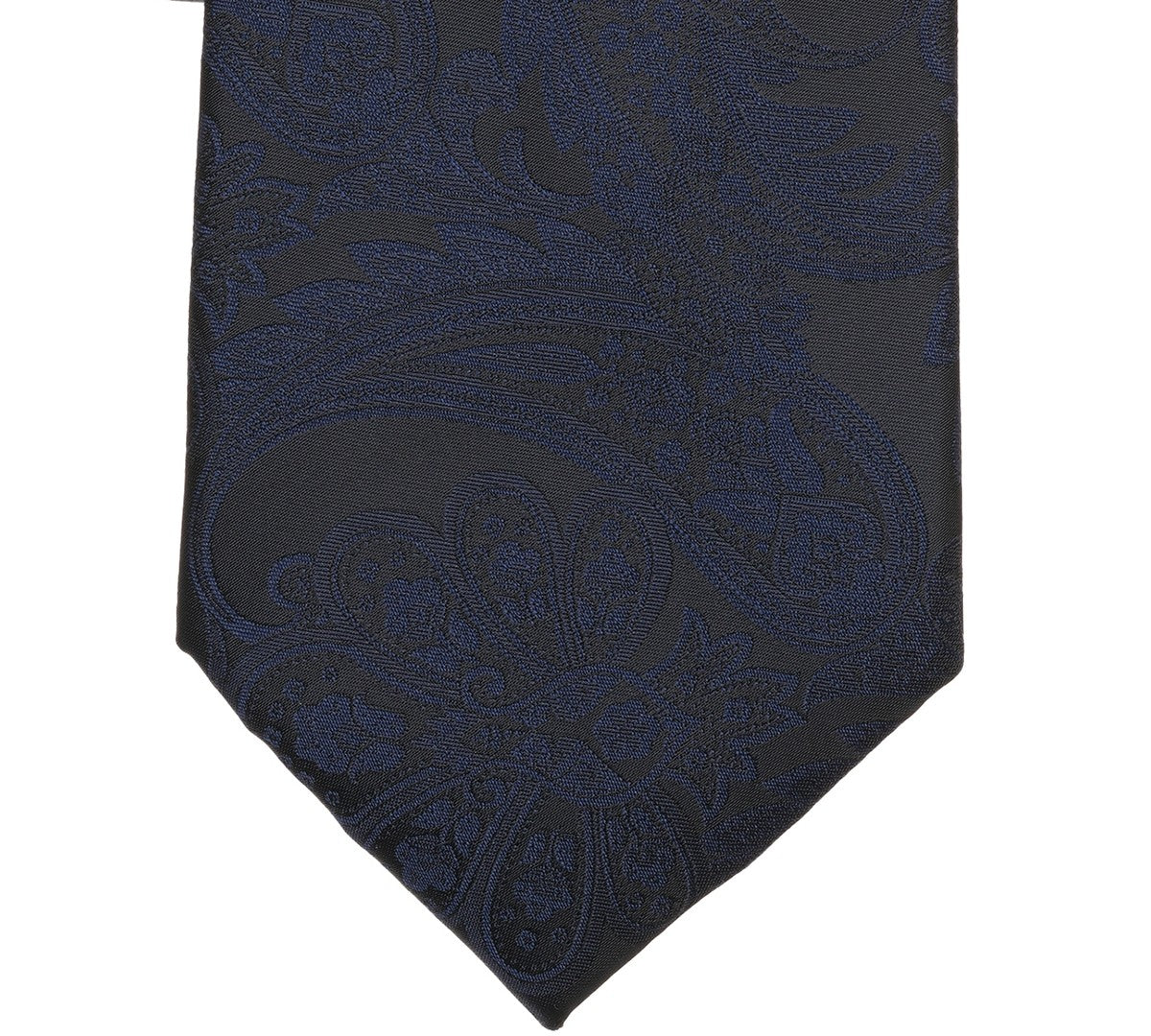 Michael Kors Mens Quigley Paisley Pattern Neck Tie Dark Navy